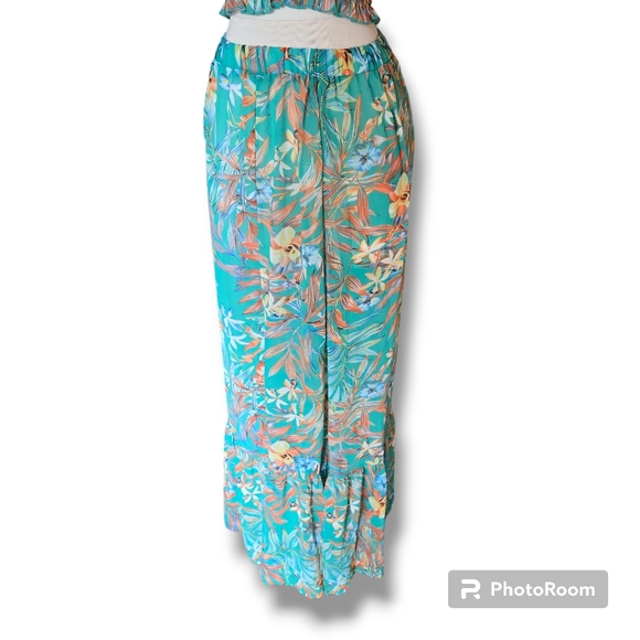 Floerns Women's Summer 2 Piece Crop Tube Top and Split Long Skirt set size small - Picture 6 of 13